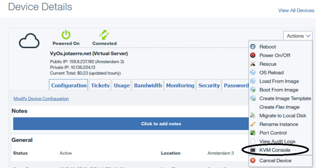 5. Abrir KVM Console